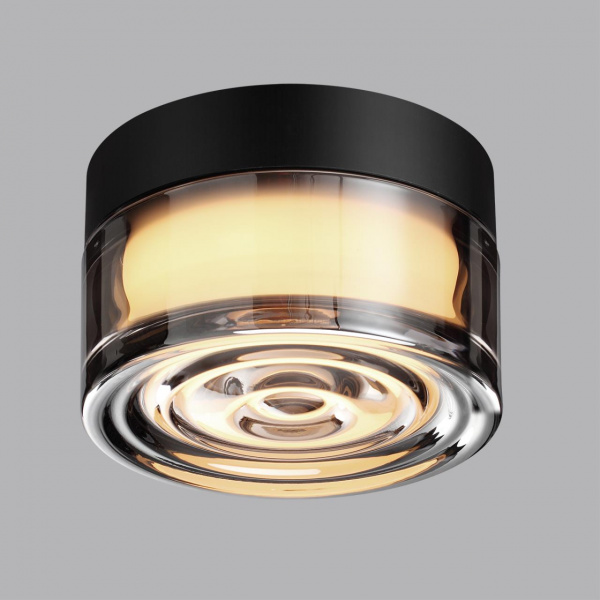 фото Светильник черный/дымчатый/стекло/поликарбонат IP65 LED 6W 410Лм 2200/2700/3000K 120° 220-240V RONDA HIGHTECH, арт. 7157/6CL