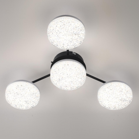 фото Черный, металл/акрил Люстра потолочная с ПДУ LED 55W 3000-6000К 220V DIDANA LEDIO, арт. 8236/4CL