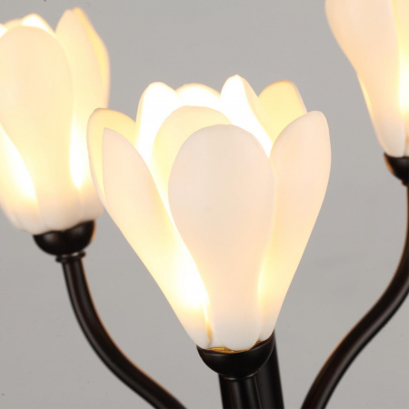 фото Черный матовый/белый/фарфор Настольная лампа G4 LED 6*5W GARDI MODERN, арт. 5090/6T