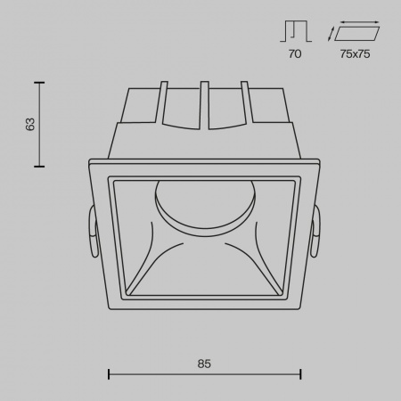 фото Встраиваемый светильник Maytoni Technical Alfa LED DL043-01-15W4K-D-SQ-W, белый