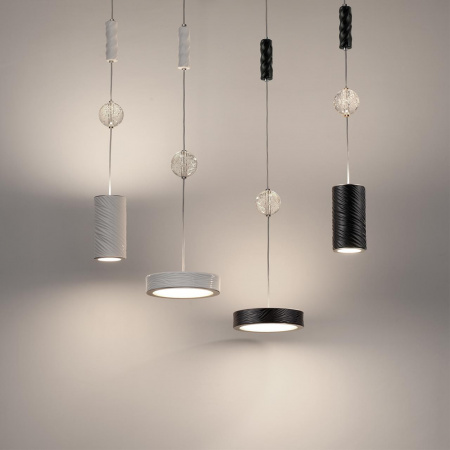 фото Черный/никель/металл/керамика/хрусталь/акрил Подвес LED 18W 2000К/3000K/4000K RIVIERA L-VISION, арт. 5451/18LB