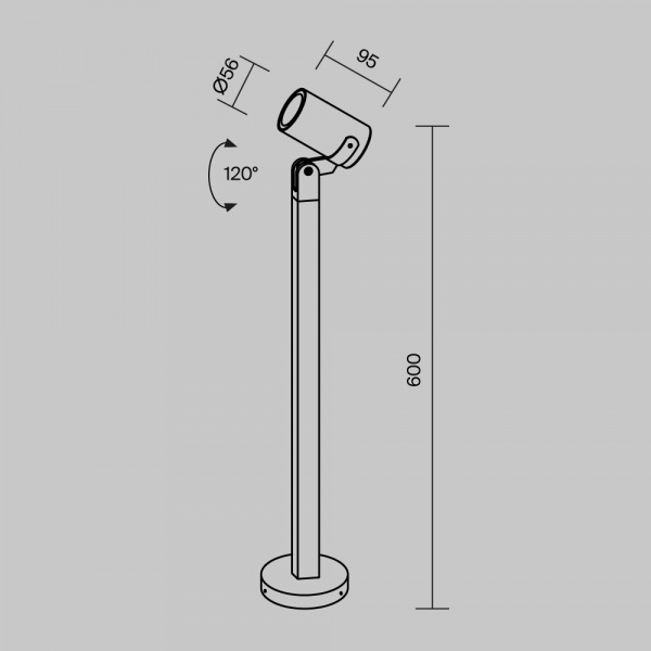 фото Ландшафтный светильник Maytoni Outdoor Scope O025FL-01B1, черный