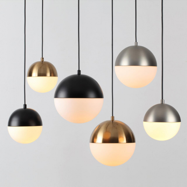 фото Черный/металл/белый/стекло Подвес E27 1*40W PINGA PENDANT, арт. 4958/1