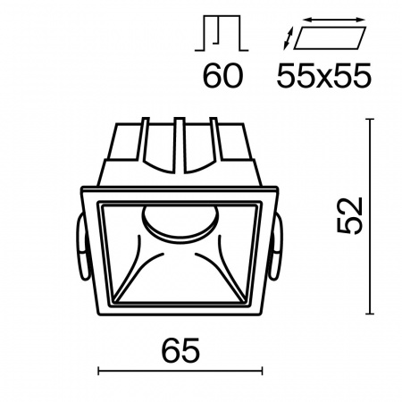 фото Встраиваемый светильник Maytoni Technical Alfa LED DL043-01-10W3K-SQ-W, белый