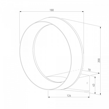 фото Уличный настенный светодиодный светильник Ring IP54 1710 TECHNO LED белый