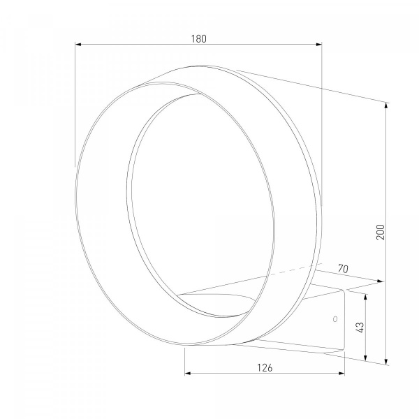 фото Уличный настенный светодиодный светильник Ring IP54 1710 TECHNO LED белый