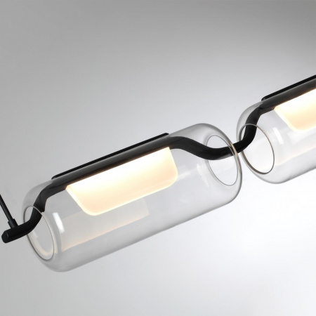 фото Черный матовый/прозрачный/стекло Люстра LED 30W 3000K KAVIA L-VISION, арт. 5003/30L