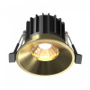 Встраиваемый светильник Maytoni Technical Round DL058-12W3K-BS, латунь
