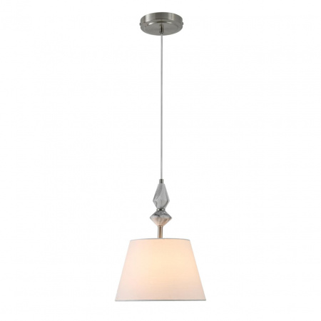 фото Никель/белый/серый, металл/керамика/ткань Подвес Е14 1*40W 220V VERMONT CLASSI, арт. 8274/1A