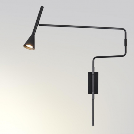 фото Настенный светильник черн/металл/металл с выкл. IP20 LED GU10 9W 220V IZZY HIGHTECH, арт. 7031/1W