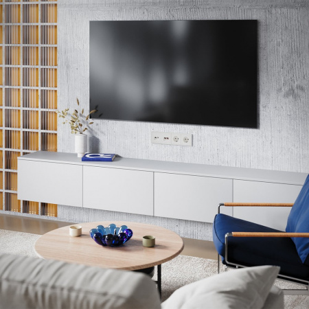 фото Накладка для розетки TV+RJ45 кат. 6, S70 (хлопок)