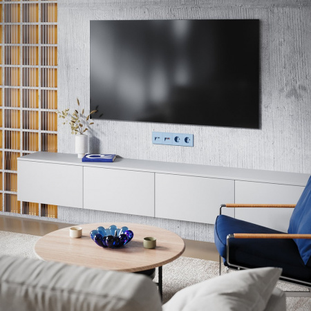 фото Накладка для розетки TV+RJ45 кат. 6, S70 (деним)