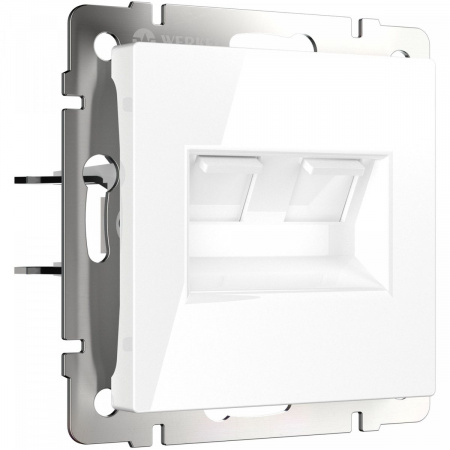 фото Розетка двойная Ethernet RJ-45 (белая) W1181101