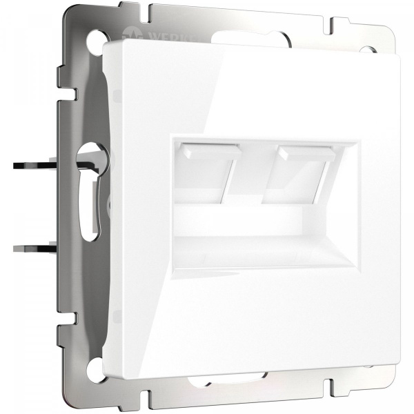 фото Розетка двойная Ethernet RJ-45 (белая) W1181101