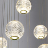 фото Золотой/прозрачный/металл/акрил Люстра каскадная LED 120W 4000K 6600Лм CRYSTAL L-VISION, арт. 5008/120L