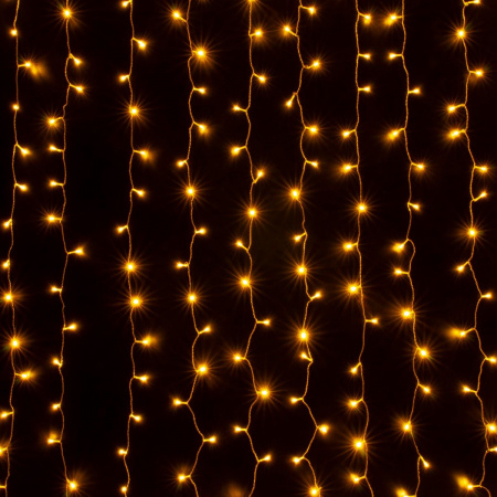 фото Светодиодная гирлянда занавес теплый белый 2*3м IP20 200-002