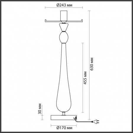 фото Золотой/зеленый/стекло База для высокой лампы E27 1*60W TOWER STANDING, арт. 4889/1T