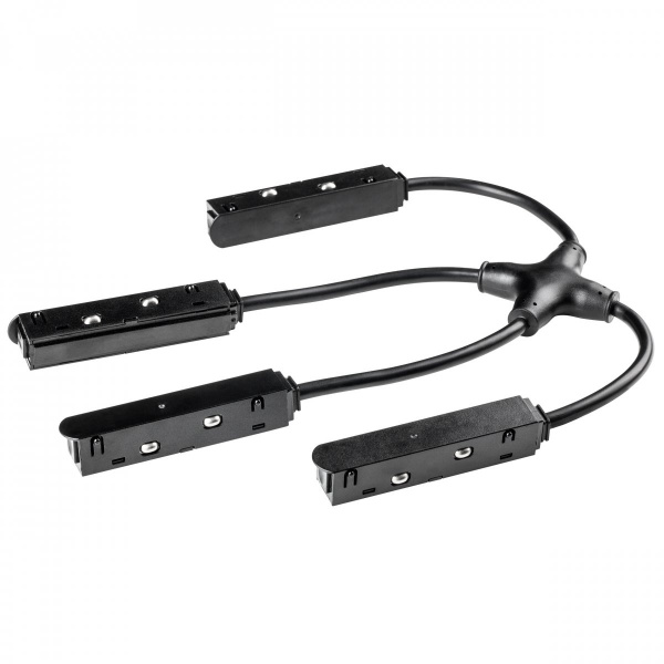 Токопроводящий Х-образный соединитель UNO 48V Uno, черный Lightstar 509294