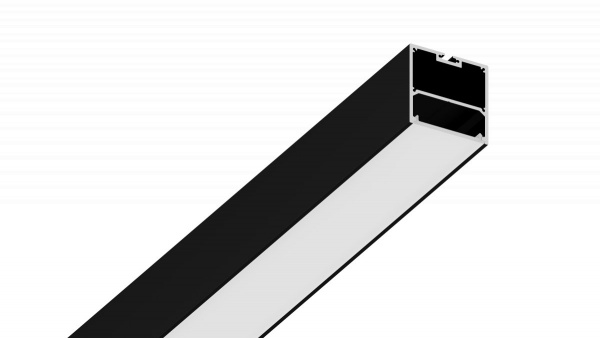 Подвесной алюминиевый профиль SWG Design LED LS 5050, 2500 мм, черный 9005 муар (М) (нового образца)