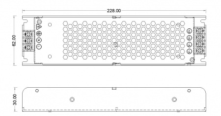 фото Блок питания компактный SWG для светодиодных лент (узкий), 300 W, 12V, T-300-12