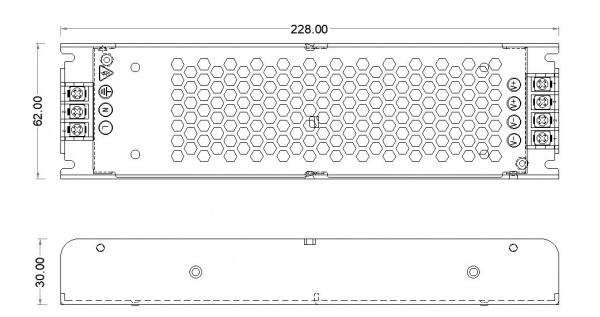 фото Блок питания SWG для светодиодных лент компактный (узкий), 300 W, 24V, T-300-24