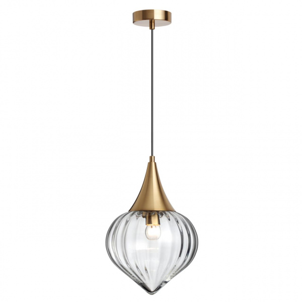 фото Бронзовый/прозрачный/стекло Подвес E14 1*40W KESTA PENDANT, арт. 4950/1