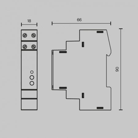 фото Диммер DALI DT6 TRIAC 230В DIN 400Вт Maytoni 721018, белый