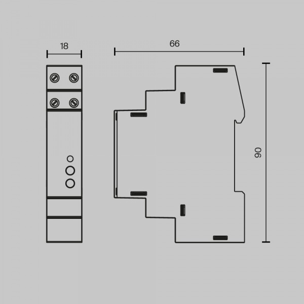 фото Диммер DALI DT6 TRIAC 230В DIN 400Вт Maytoni 721018, белый