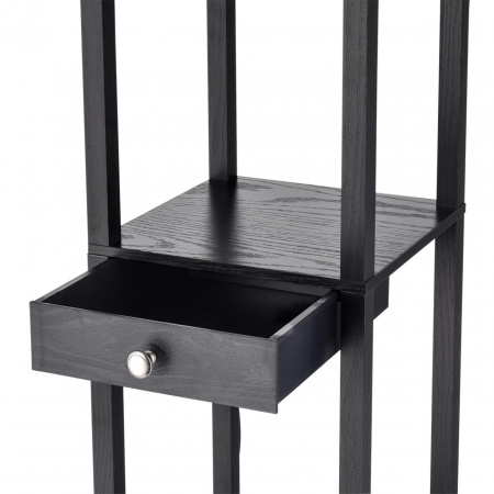 фото Черный/белый, дерево/текстиль Торшер Е27 1*60W 220V PRACTIC COMFI, арт. 8092/1F