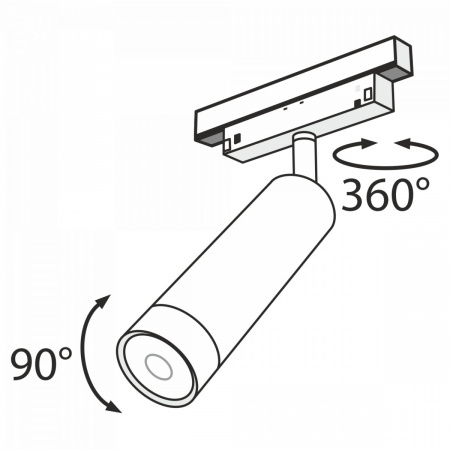 фото Трековый светильник Maytoni Technical Focus LED TR019-2-7W3K-B, черный