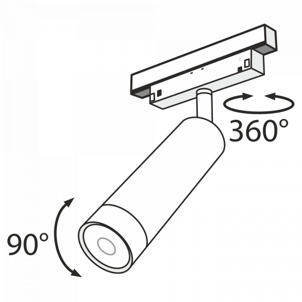 фото Трековый светильник Maytoni Technical Focus LED TR019-2-7W3K-B, черный