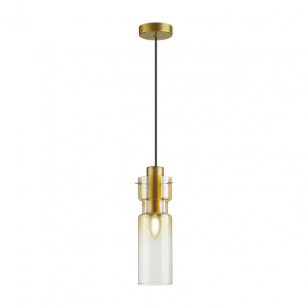 фото Золотой/янтарный/металл/стекло Подвес E27 1*40W SCROW PENDANT, арт. 5057/1A