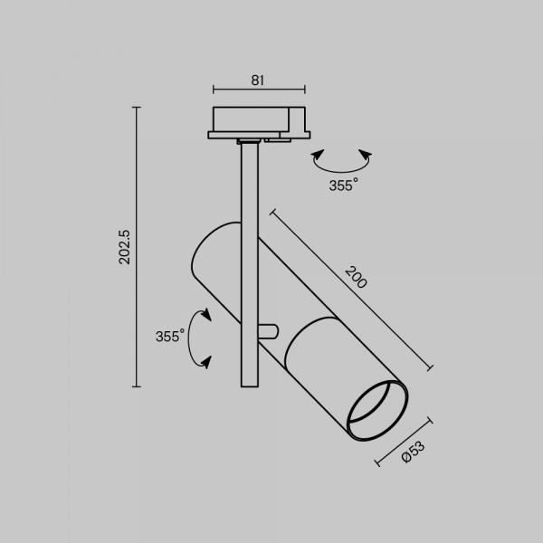 фото Трековый светильник Maytoni Technical Elti TR005-1-GU10-BG, черный