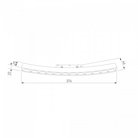 фото Slim Magnetic Трековый светильник для радиусного шинопровода 12W 4200K Intenso чёрный Ø 1200мм 85186/01
