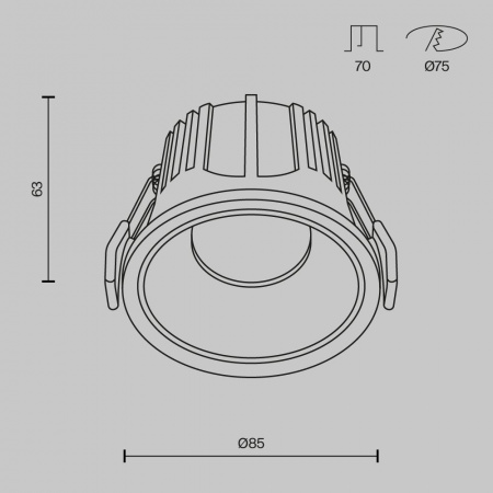 фото Встраиваемый светильник Maytoni Technical Alfa LED DL043-01-15W3K-D-RD-WB, белый