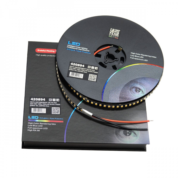 фото Лента светодиодная 8mm 24V 12W/m 168leds/M 1320LM/m Lightstar 420894