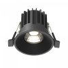 Встраиваемый светильник Maytoni Technical Round DL058-7W4K-B, черный