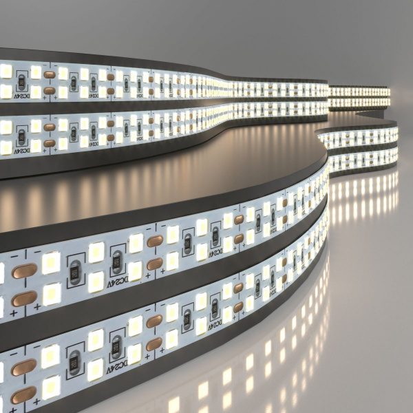 Двухрядная светодиодная лента 240 LED 18 Вт IP20 4200К дневной белый, 5м 2835 24V 240Led 18W
