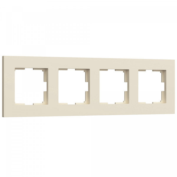 фото Рамка из поликарбоната на 4 поста Slab айвори софт W0042962