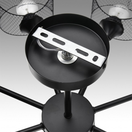 фото Черный металл Люстра потолочная Е27 8*60W 220V TIDINA COUNTY, арт. 8238/8C