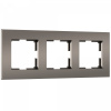 фото Рамка из поликарбоната на 3 поста Slab бронза софт W0032963