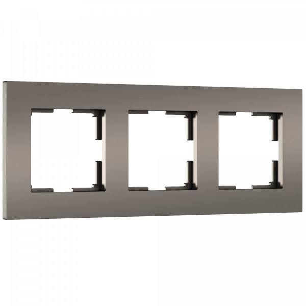 фото Рамка из поликарбоната на 3 поста Slab бронза софт W0032963