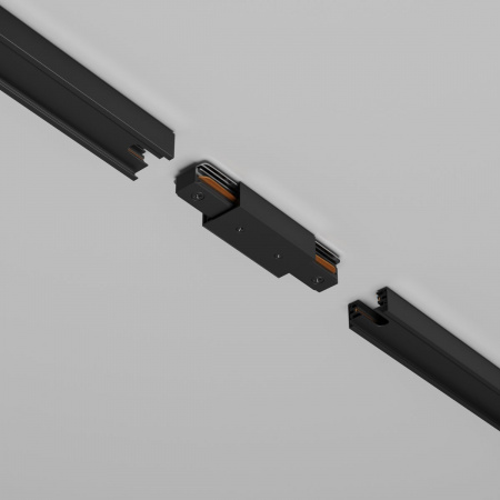 фото Прямой коннектор питания с вводом питания Unity черный Maytoni Technical TRA001CB-11B