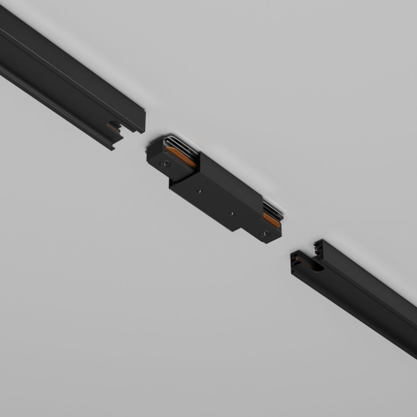 фото Прямой коннектор питания с вводом питания Unity черный Maytoni Technical TRA001CB-11B