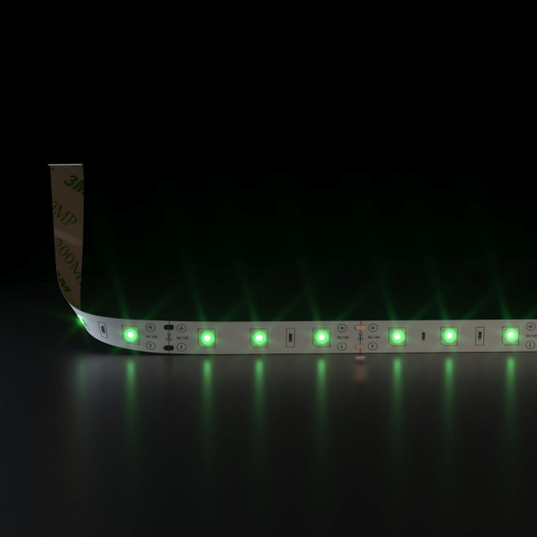 Светодиодная лента 12 В 4,8 Вт/м 60 Led/м 2835 IP20, зеленый, 5 м