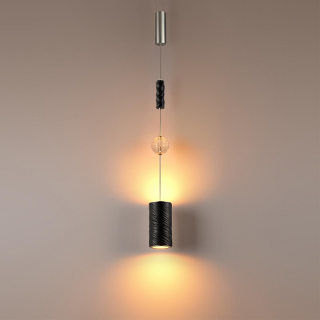 фото Черный/никель/металл/керамика/хрусталь/акрил Подвес LED 18W 2000К/3000K/4000K RIVIERA L-VISION, арт. 5451/18LB