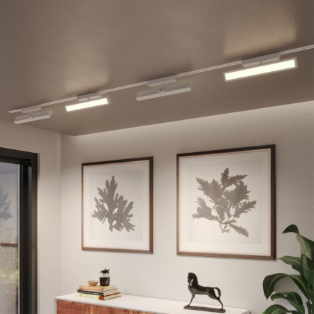 фото Светильник однофазный трехжильный трековый светодиодный с переключателем цветовой температуры, белый Novotech STRATUS, арт. 359781