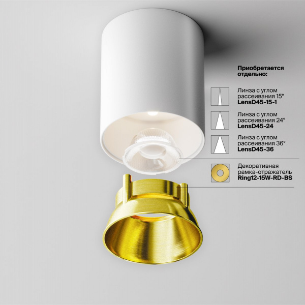 фото Потолочный светильник Maytoni Technical Alfa LED C064CL-12W4K-RD-WB, белый