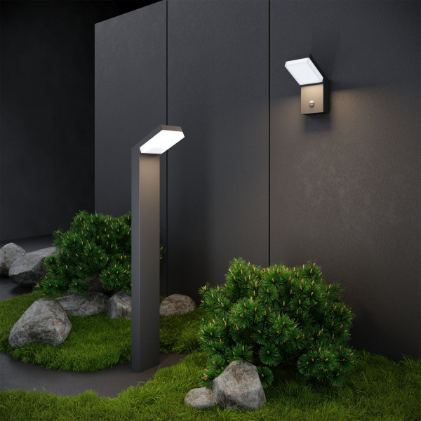 Ландшафтный светодиодный светильник серый Sensor IP54 1542 TECHNO LED