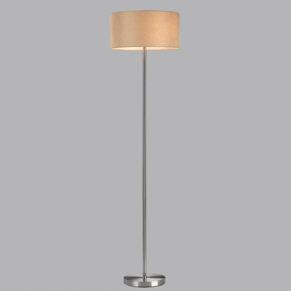 фото Никель/бежевый, металл/текстиль Торшер Е27 2*60W 220V NIKKI MODERNI, арт. 8250/2F